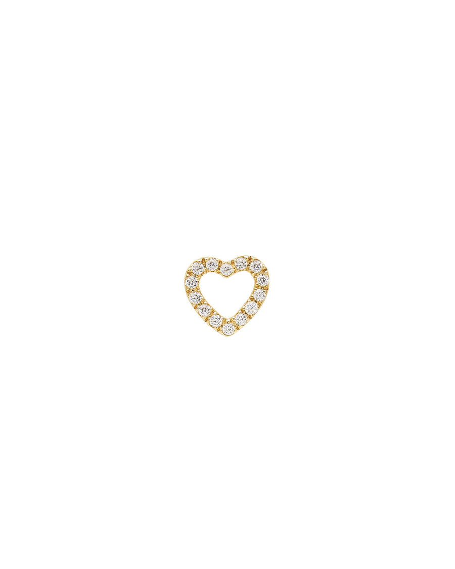 Quiet Icon-Open Heart CZ Stud-Earrings-14k Gold Vermeil, Cubic Zirconia-Blue Ruby Jewellery-Vancouver Canada