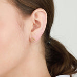 Kris Nations-Open Heart Stud-Earrings-18k Gold Vermeil-Blue Ruby Jewellery-Vancouver Canada