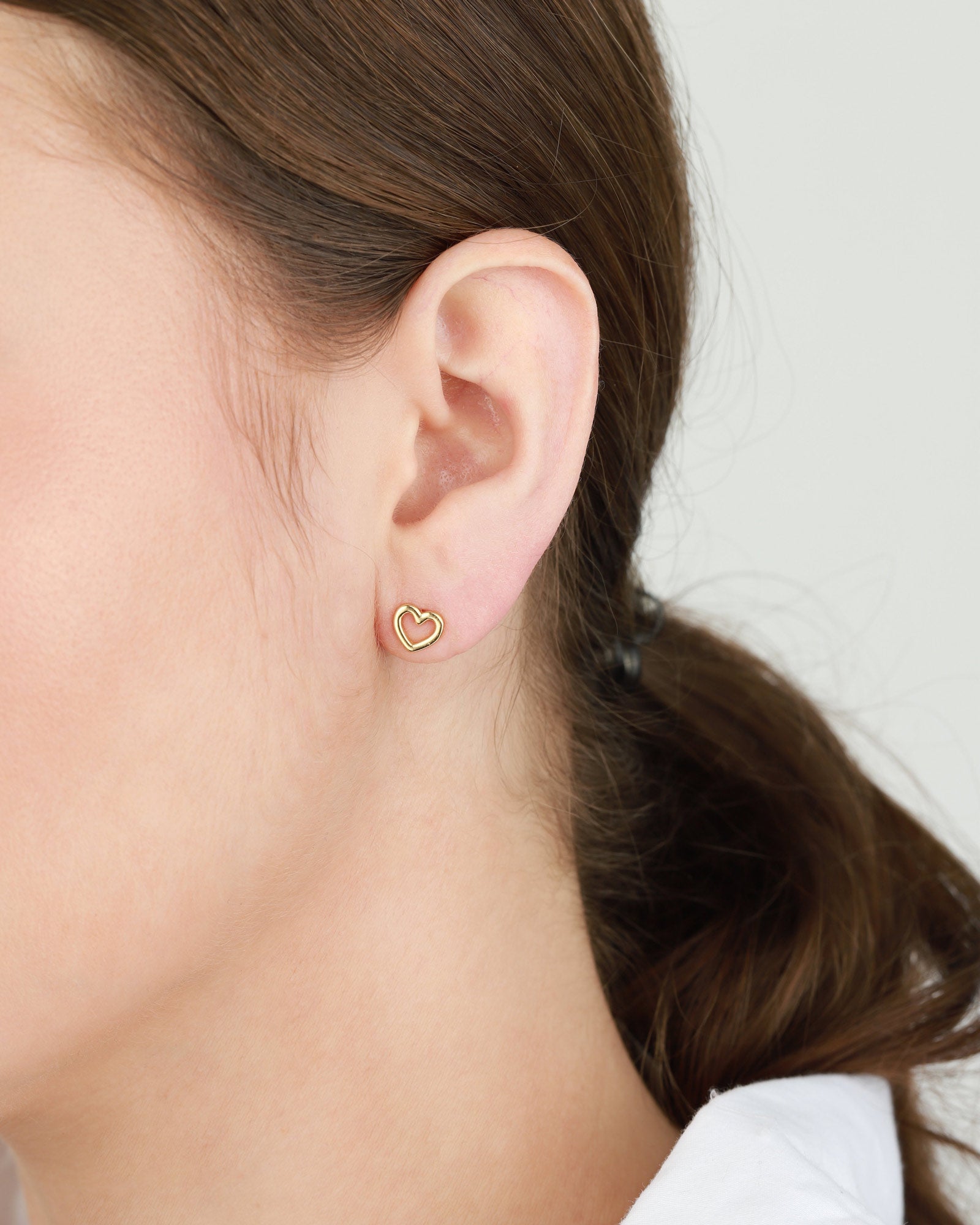 Kris Nations-Open Heart Stud-Earrings-18k Gold Vermeil-Blue Ruby Jewellery-Vancouver Canada
