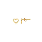 Kris Nations-Open Heart Stud-Earrings-18k Gold Vermeil-Blue Ruby Jewellery-Vancouver Canada