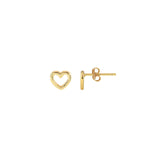 Kris Nations-Open Heart Stud-Earrings-18k Gold Vermeil-Blue Ruby Jewellery-Vancouver Canada