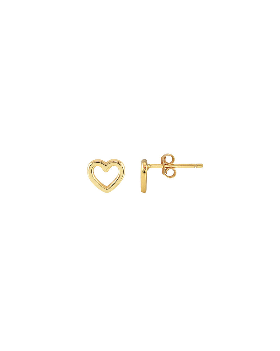 Kris Nations-Open Heart Stud-Earrings-18k Gold Vermeil-Blue Ruby Jewellery-Vancouver Canada