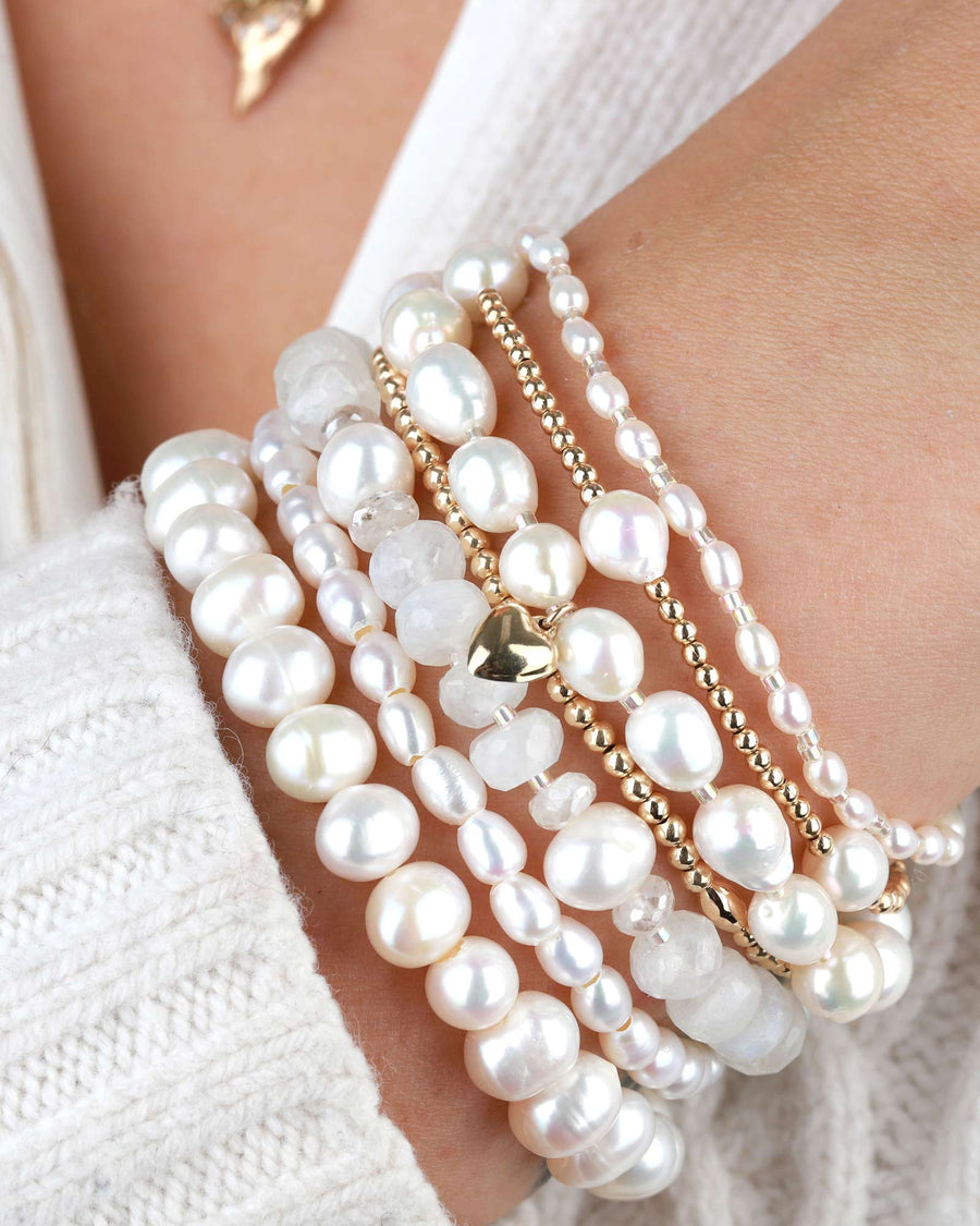 White Pearl Bracelet with Coloured Crystal Ball (2 Colours) — Windsor Pearl