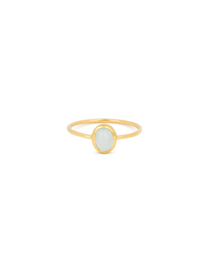 Tashi-Oval Stone Ring-Rings-14k Gold Vermeil, Aquamarine-5-Blue Ruby Jewellery-Vancouver Canada