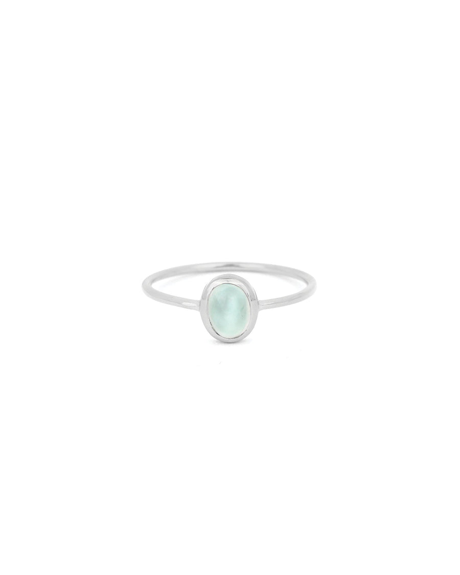 Tashi-Oval Stone Ring-Rings-Sterling Silver, Aquamarine-5-Blue Ruby Jewellery-Vancouver Canada