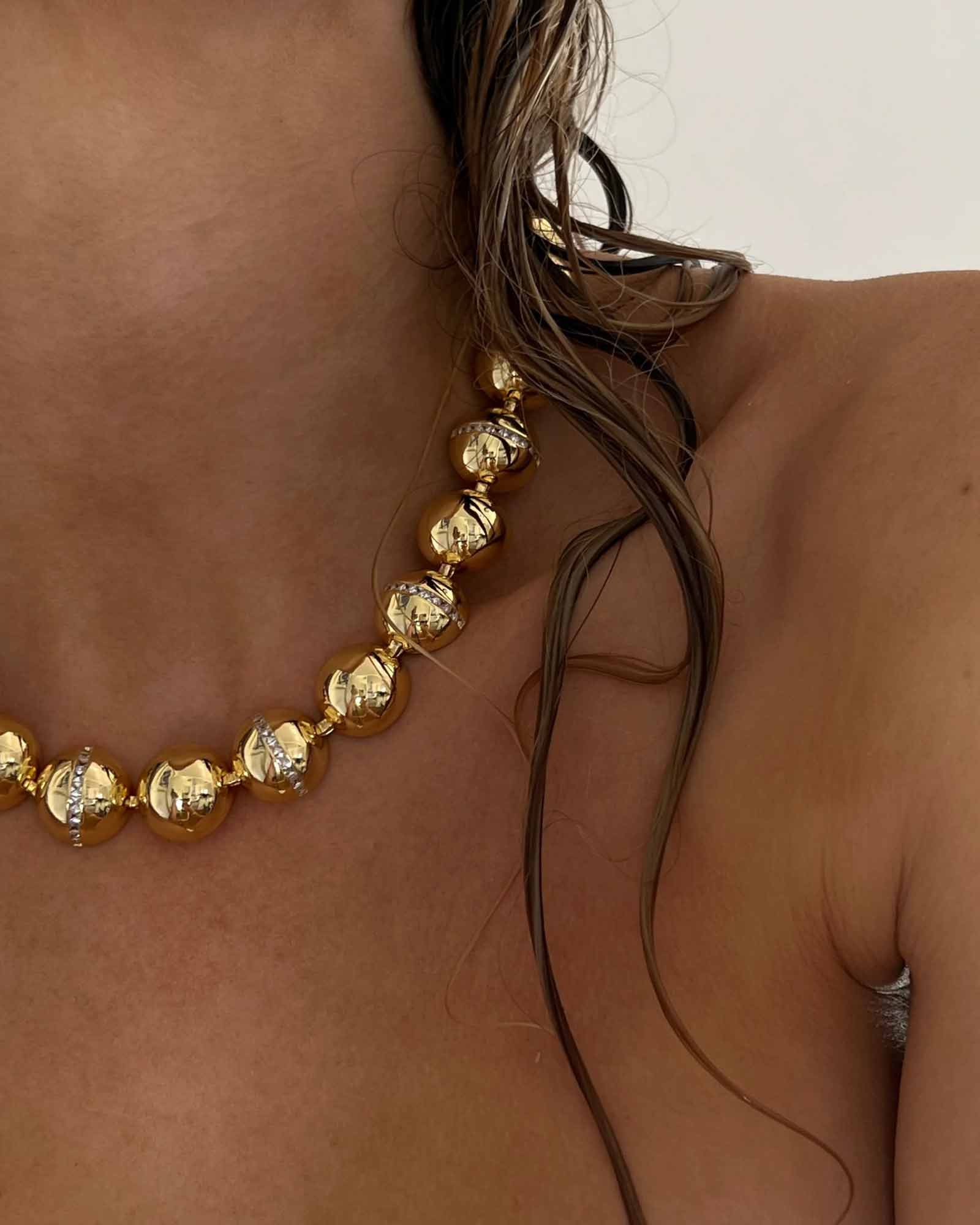 Gold plated ball chain discount