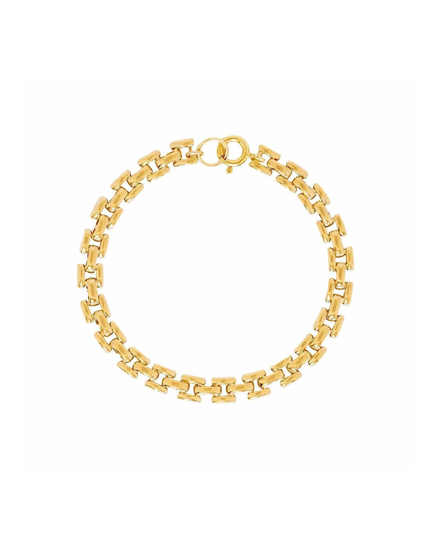 Leah Alexandra-Panther Chain Bracelet-Bracelets-Gold Plated Brass-Blue Ruby Jewellery-Vancouver Canada