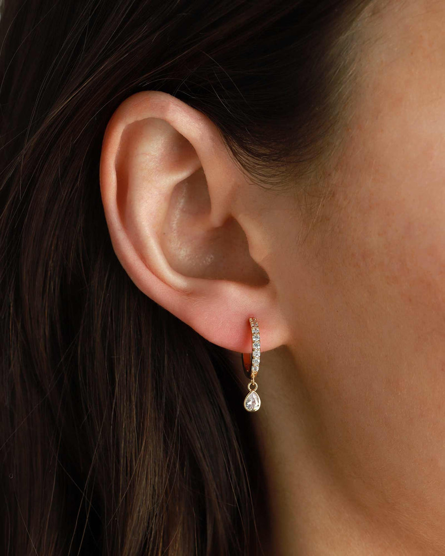 Tai-Patrizia Huggies I 13mm-Earrings-Gold Plated-Blue Ruby Jewellery-Vancouver Canada