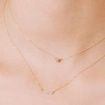 Adina Reyter-Pavé Bar Necklace-Necklaces-14k Yellow Gold, Diamond-Blue Ruby Jewellery-Vancouver Canada