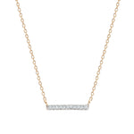 Adina Reyter-Pavé Bar Necklace-Necklaces-14k Yellow Gold, Diamond-Blue Ruby Jewellery-Vancouver Canada