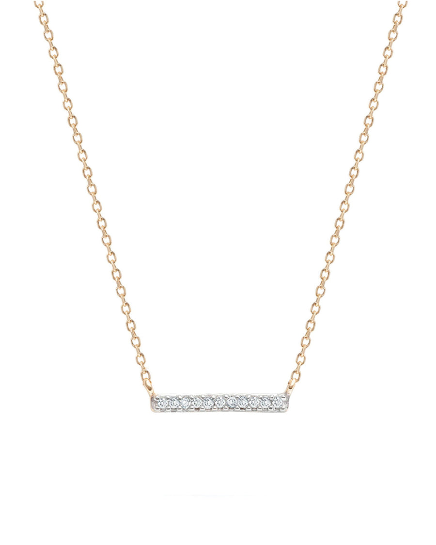 Adina Reyter-Pavé Bar Necklace-Necklaces-14k Yellow Gold, Diamond-Blue Ruby Jewellery-Vancouver Canada