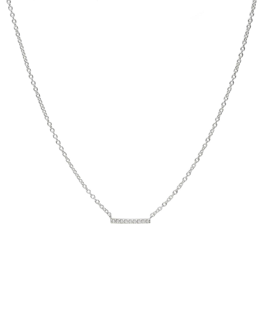 Tashi-Pavé Bar Necklace-Necklaces-Sterling Silver, Cubic Zirconia-Blue Ruby Jewellery-Vancouver Canada