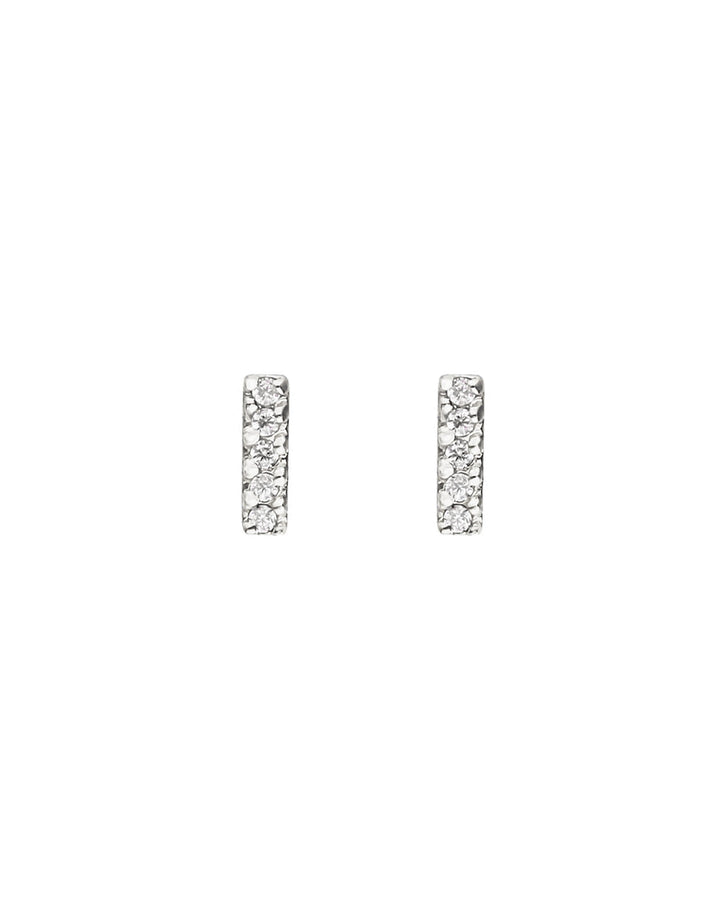 Tashi-Pavé Bar Studs-Earrings-Sterling Silver, Cubic Zirconia-Blue Ruby Jewellery-Vancouver Canada