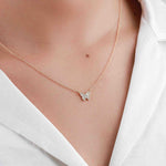 Pave Butterfly Necklace-Necklaces-Goldhive-14k Yellow Gold-Blue Ruby Jewellery-Vancouver-Canada