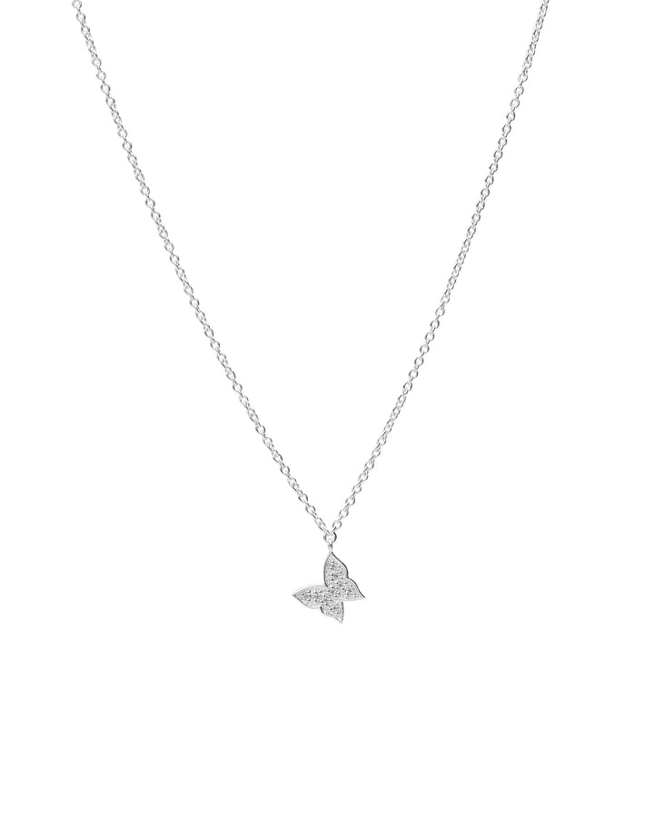 Tashi-Pavé Butterfly Necklace-Necklaces-Sterling Silver, Cubic Zirconia-Butterfly-Blue Ruby Jewellery-Vancouver Canada