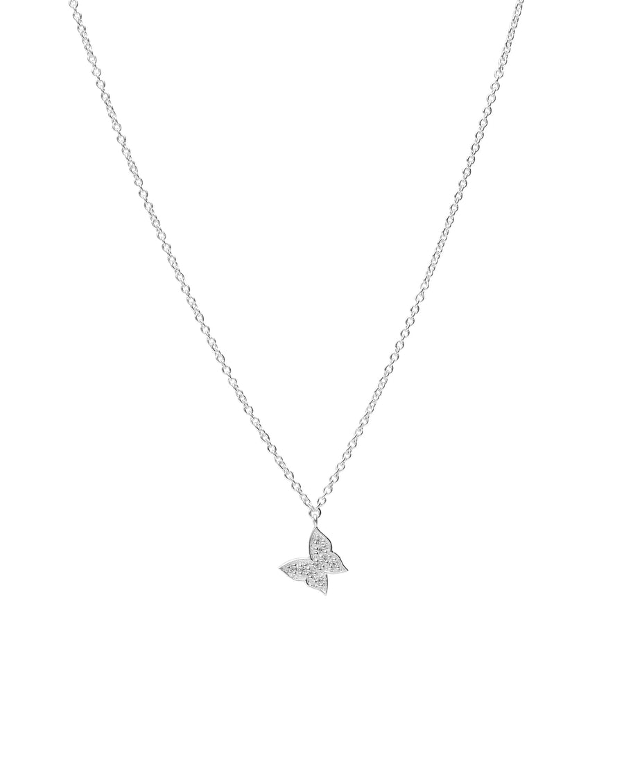 Cubic zirconia butterfly necklace on sale