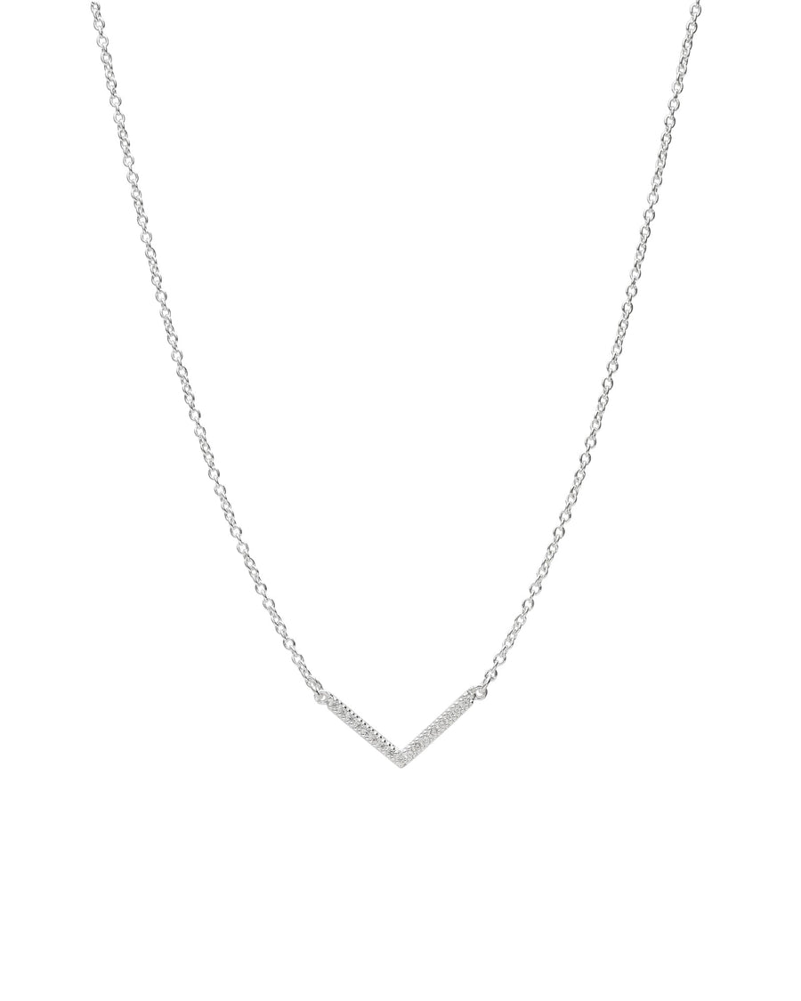 Tashi-Pavé Chevron Necklace-Necklaces-Sterling Silver, Cubic Zirconia-Chevron-Blue Ruby Jewellery-Vancouver Canada
