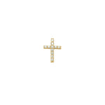 Valley of the Fine-Pavé Cross Stud-Earrings-10k Yellow Gold, Cubic Zirconia-Blue Ruby Jewellery-Vancouver Canada
