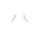 Tashi-Pavé Curve Climbers-Earrings-Sterling Silver, Cubic Zirconia-Blue Ruby Jewellery-Vancouver Canada