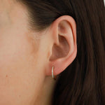 Pave Diamond Huggies-Earrings-Goldhive-14k Yellow Gold-Blue Ruby Jewellery-Vancouver-Canada