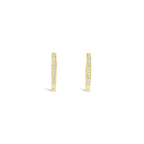 Pave Diamond Huggies-Earrings-Goldhive-14k Yellow Gold-Blue Ruby Jewellery-Vancouver-Canada