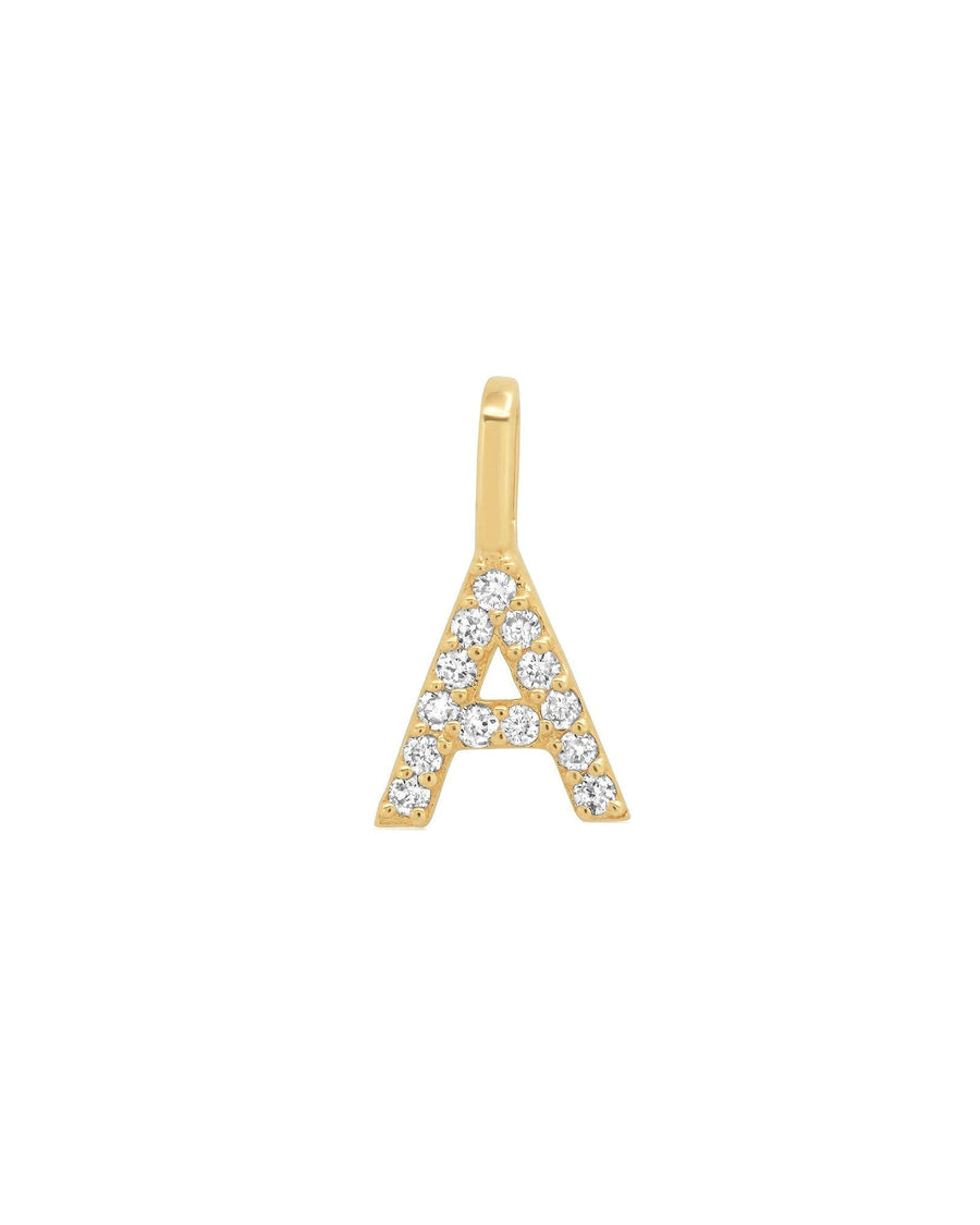 Tai Fine-Pavé Diamond Monogram Pendant-Necklaces-14k Yellow Gold, Diamond-A-Blue Ruby Jewellery-Vancouver Canada