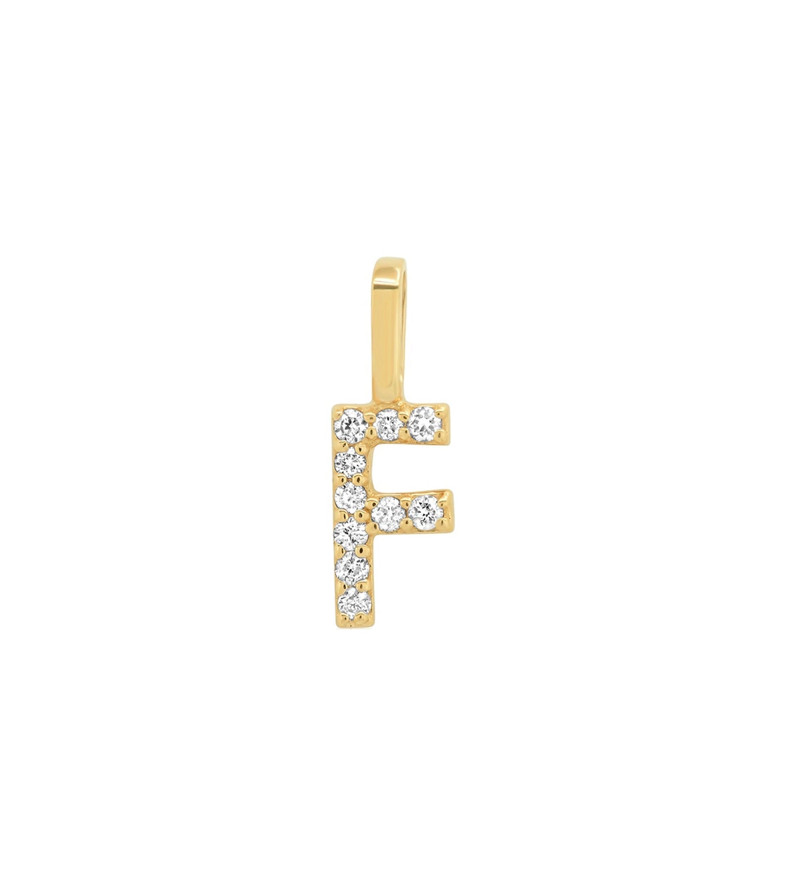 Tai Fine-Pavé Diamond Monogram Pendant-Necklaces-14k Yellow Gold, Diamond-F-Blue Ruby Jewellery-Vancouver Canada