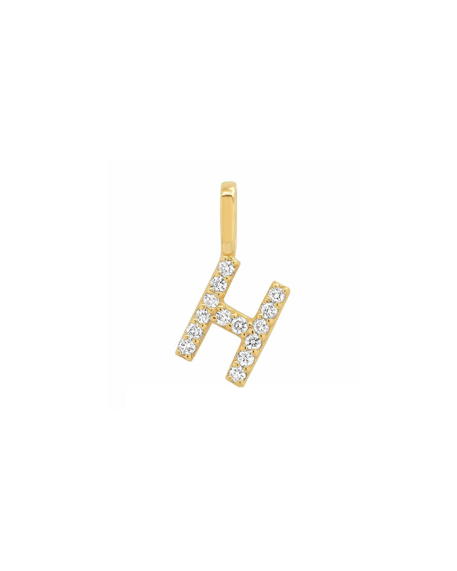 Tai Fine-Pavé Diamond Monogram Pendant-Necklaces-14k Yellow Gold, Diamond-H-Blue Ruby Jewellery-Vancouver Canada