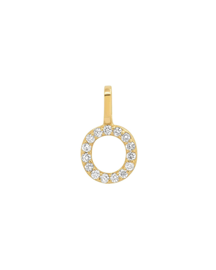 Tai Fine-Pavé Diamond Monogram Pendant-Necklaces-14k Yellow Gold, Diamond-O-Blue Ruby Jewellery-Vancouver Canada