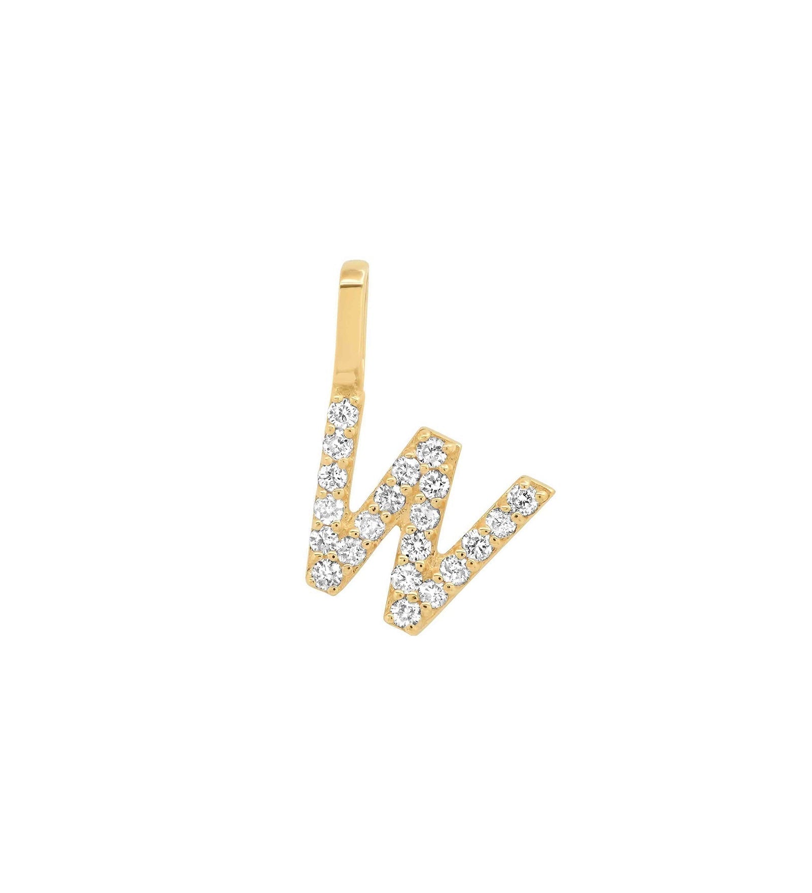 Tai Fine-Pavé Diamond Monogram Pendant-Necklaces-14k Yellow Gold, Diamond-W-Blue Ruby Jewellery-Vancouver Canada
