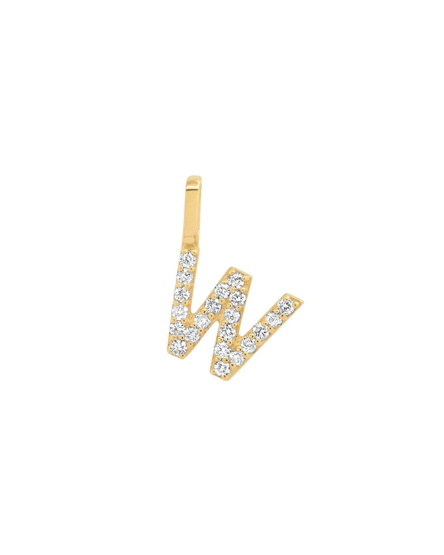 Tai Fine-Pavé Diamond Monogram Pendant-Necklaces-14k Yellow Gold, Diamond-W-Blue Ruby Jewellery-Vancouver Canada