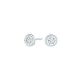 Adina Reyter-Pavé Disc Studs-Earrings-Sterling Silver, Diamond-Blue Ruby Jewellery-Vancouver Canada