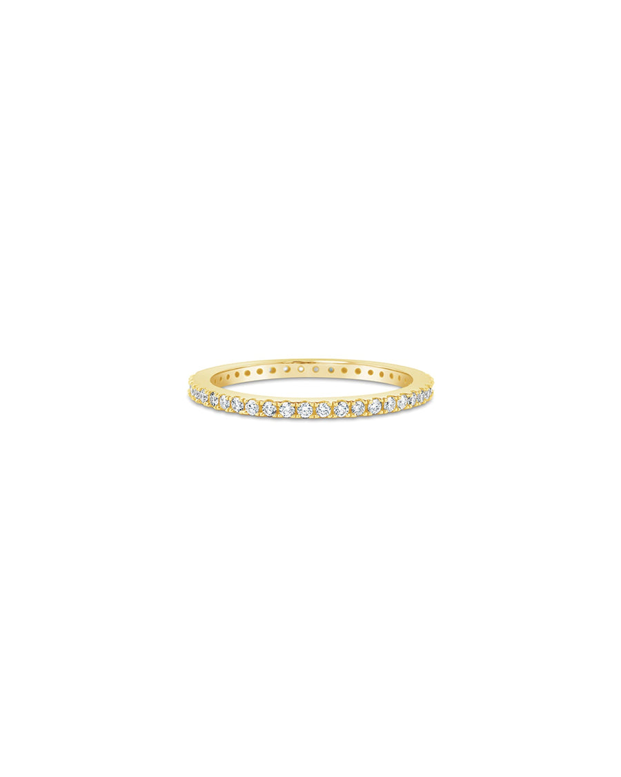 Pave Eternity Ring-Rings-Goldhive-14k Yellow Gold-7-Blue Ruby Jewellery-Vancouver-Canada