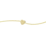 Tashi-Pavé Heart Bracelet-Bracelets-14k Gold Vermeil, Cubic Zirconia-Heart-Blue Ruby Jewellery-Vancouver Canada
