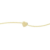 Tashi-Pavé Heart Bracelet-Bracelets-14k Gold Vermeil, Cubic Zirconia-Heart-Blue Ruby Jewellery-Vancouver Canada