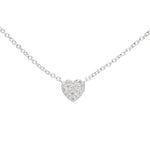 Tashi-Pavé Heart Necklace-Necklaces-Sterling Silver, Cubic Zirconia-Blue Ruby Jewellery-Vancouver Canada