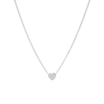Tashi-Pavé Heart Necklace-Necklaces-Sterling Silver, Cubic Zirconia-Blue Ruby Jewellery-Vancouver Canada