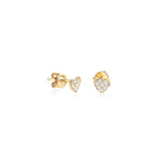 Quiet Icon-Pave Heart Studs-Earrings-14k Gold Vermeil, Cubic Zirconia-Blue Ruby Jewellery-Vancouver Canada