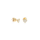 Quiet Icon-Pave Heart Studs-Earrings-14k Gold Vermeil, Cubic Zirconia-Blue Ruby Jewellery-Vancouver Canada
