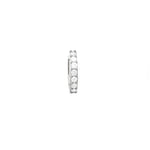 Valley of the Fine-Pavé Huggie I 11mm-Earrings-10k White Gold, Cubic Zirconia-Blue Ruby Jewellery-Vancouver Canada