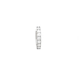 Valley of the Fine-Pavé Huggie I 11mm-Earrings-10k White Gold, Cubic Zirconia-Blue Ruby Jewellery-Vancouver Canada