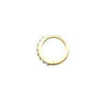 Valley of the Fine-Pavé Huggie I 11mm-Earrings-10k Yellow Gold, Cubic Zirconia-Blue Ruby Jewellery-Vancouver Canada