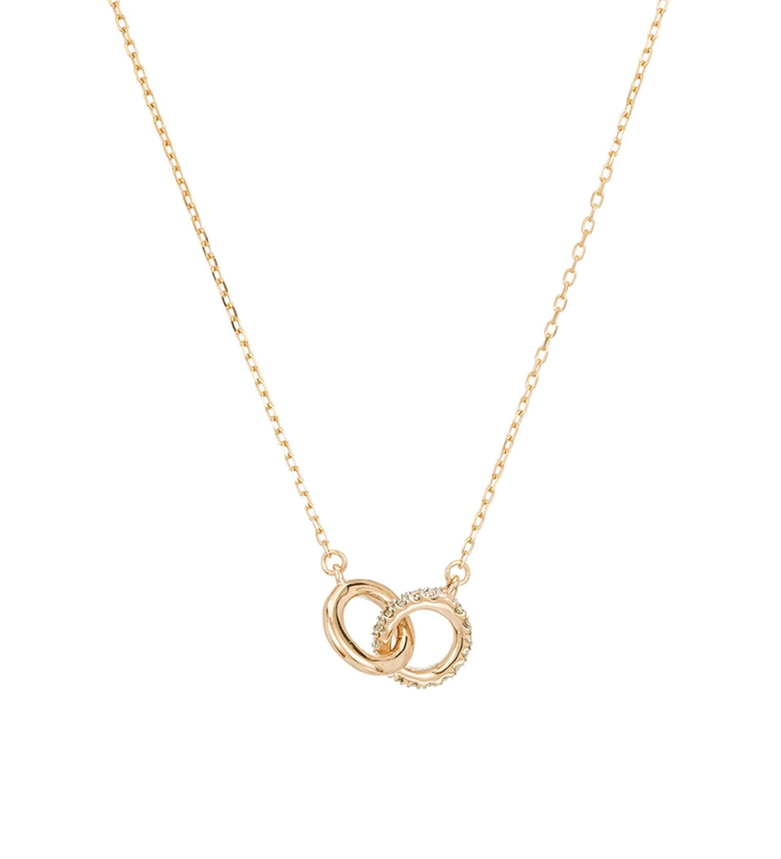 Adina Reyter-Pavé Interlocking Loop Necklace-Necklaces-14k Yellow Gold, Diamond-Blue Ruby Jewellery-Vancouver Canada