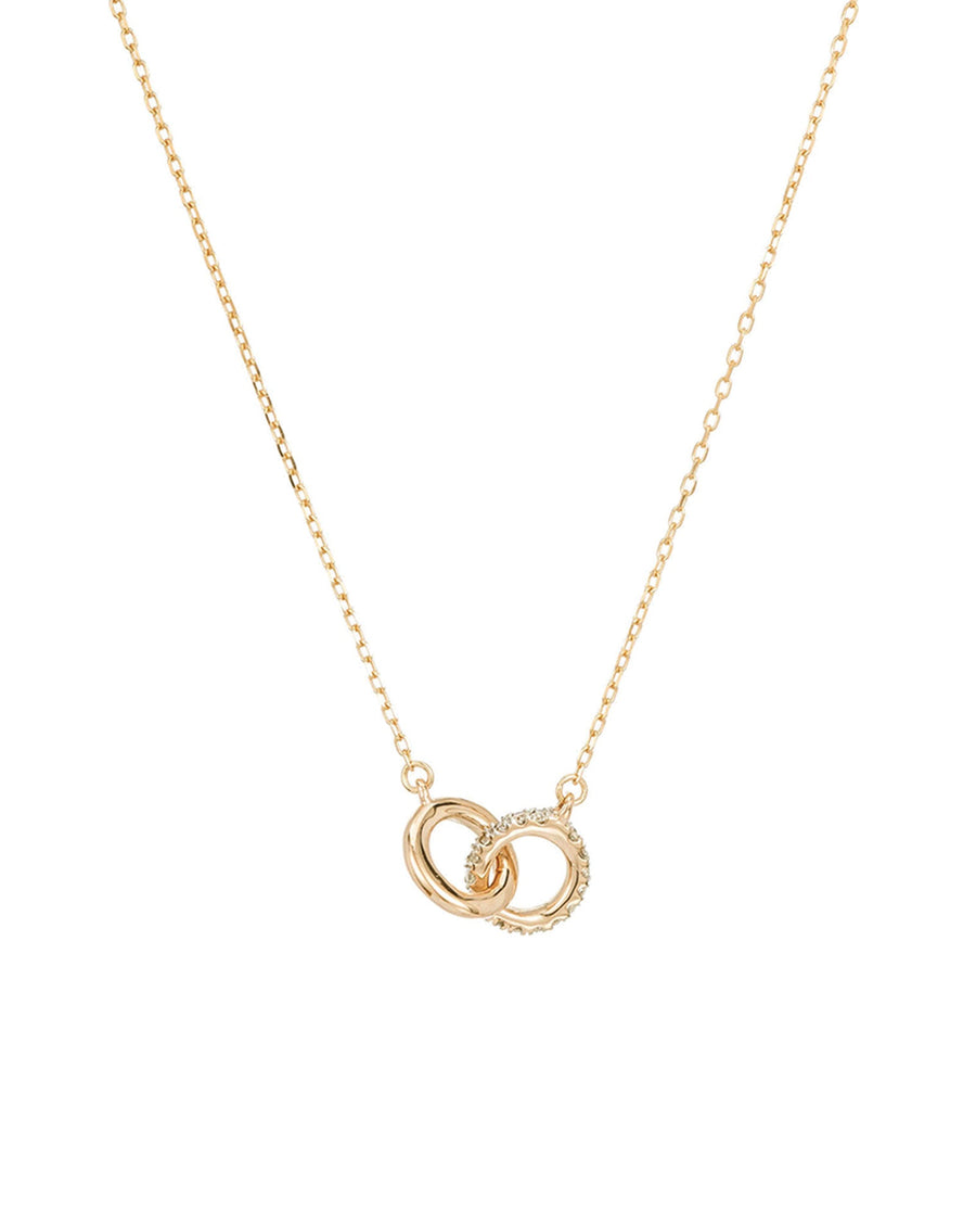 Adina Reyter-Pavé Interlocking Loop Necklace-Necklaces-14k Yellow Gold, Diamond-Blue Ruby Jewellery-Vancouver Canada