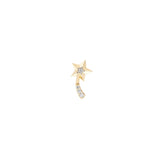 Adina Reyter-Pavé Shooting Star Stud-Earrings-14k Yellow Gold, Diamond-Blue Ruby Jewellery-Vancouver Canada