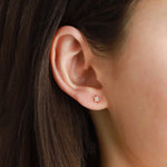 Kris Nations-Pavé Star Stud Earrings-Earrings-18k Gold Vermeil, Cubic Zirconia-Blue Ruby Jewellery-Vancouver Canada