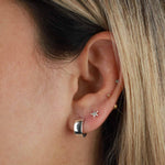 Kris Nations-Pavé Star Stud Earrings-Earrings-Sterling Silver, Cubic Zirconia-Blue Ruby Jewellery-Vancouver Canada