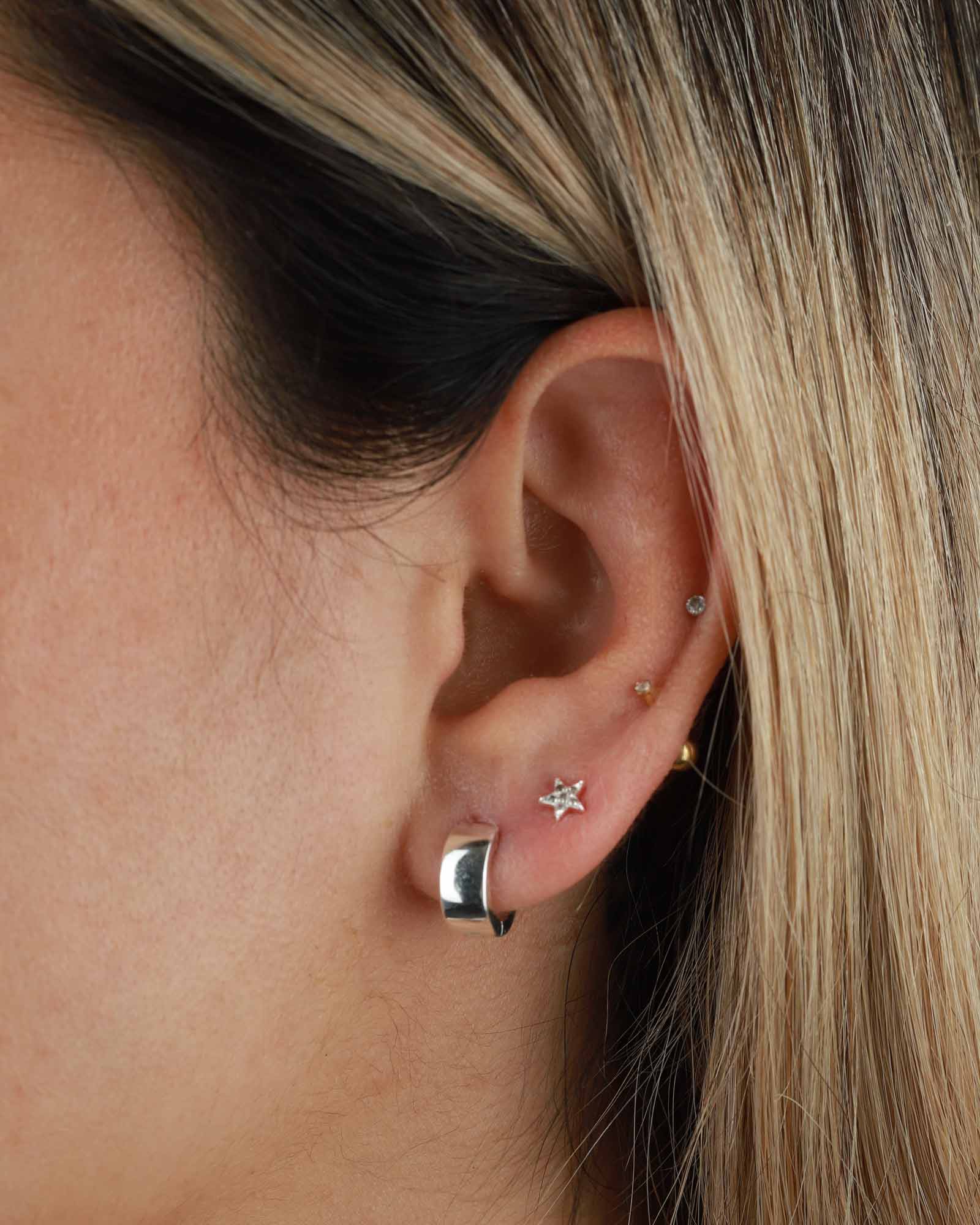 Kris Nations-Pavé Star Stud Earrings-Earrings-Sterling Silver, Cubic Zirconia-Blue Ruby Jewellery-Vancouver Canada