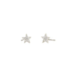 Kris Nations-Pavé Star Stud Earrings-Earrings-Sterling Silver, Cubic Zirconia-Blue Ruby Jewellery-Vancouver Canada