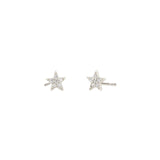 Kris Nations-Pavé Star Stud Earrings-Earrings-Sterling Silver, Cubic Zirconia-Blue Ruby Jewellery-Vancouver Canada